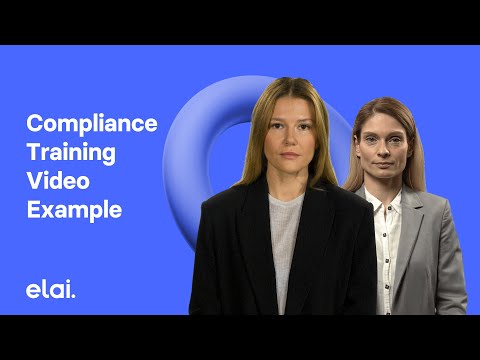 Compliance training example created with Elai.io